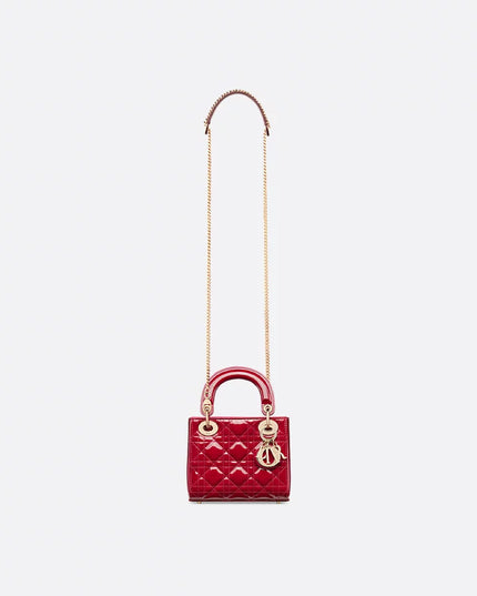 Mini Lady Dior Bag
Cherry Red Patent Cannage Calfskin