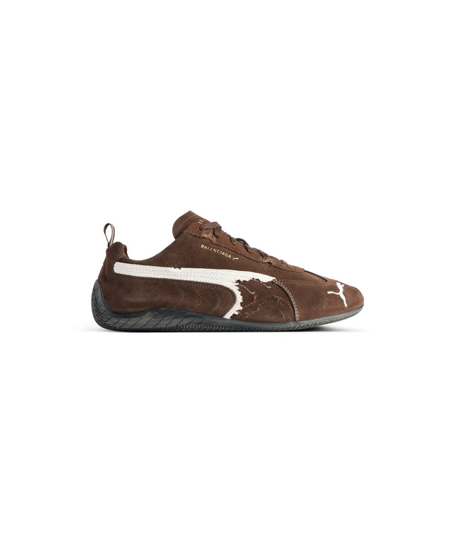 SPEEDCAT SUEDE BALENCIAGA IN BROWN/WHITE/BLACK