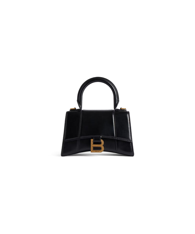 WOMEN'S HOURGLASS HANDBAG XS IN BLACK