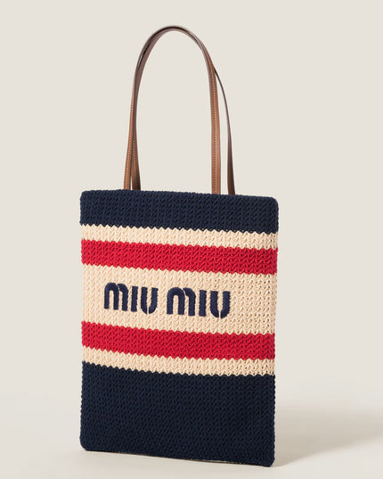 Rafya Efektli Dokuma Tote Bag