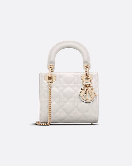 Mini Lady Dior Bag
Latte Patent Cannage Calfskin