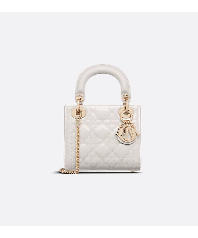 Mini Lady Dior Bag
Latte Patent Cannage Calfskin