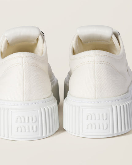 MIU MIU Denim sneakers with logo