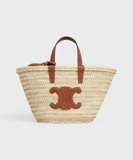 TEEN CELINE CLASSIC PANIER in Palm leaves and Calfskin