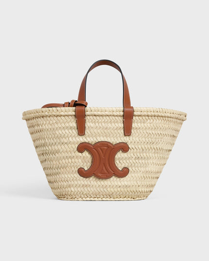 TEEN CELINE CLASSIC PANIER in Palm leaves and Calfskin