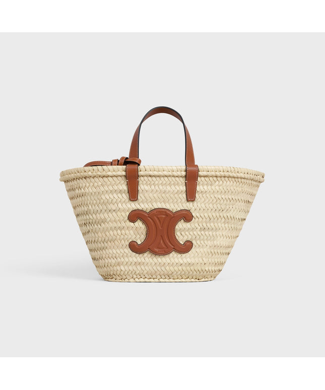 TEEN CELINE CLASSIC PANIER in Palm leaves and Calfskin