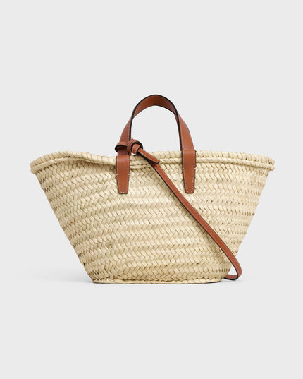 TEEN CELINE CLASSIC PANIER in Palm leaves and Calfskin