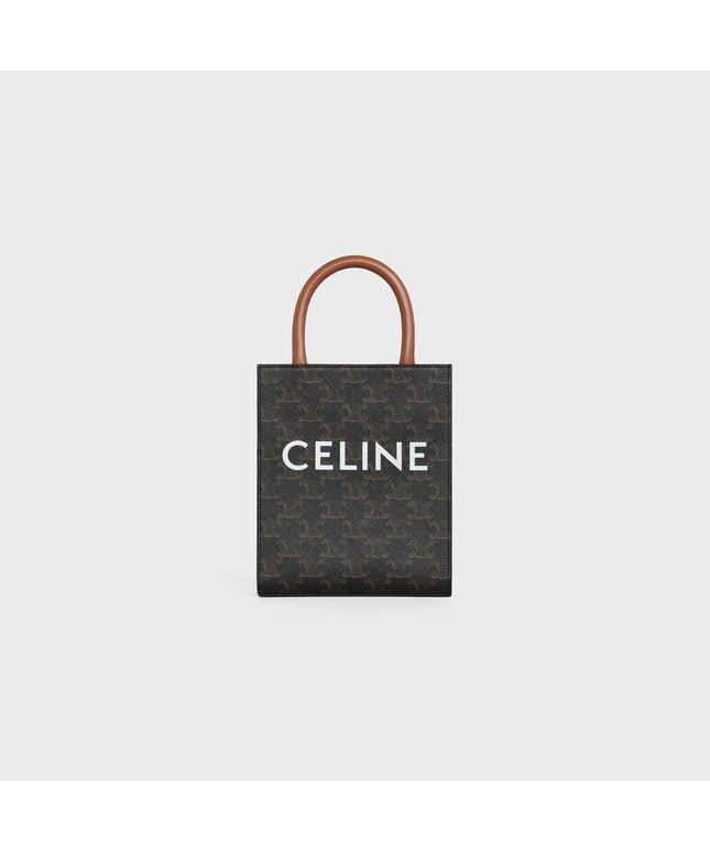 Mini Vertical Cabas IN Triomphe Canvas with Celine print