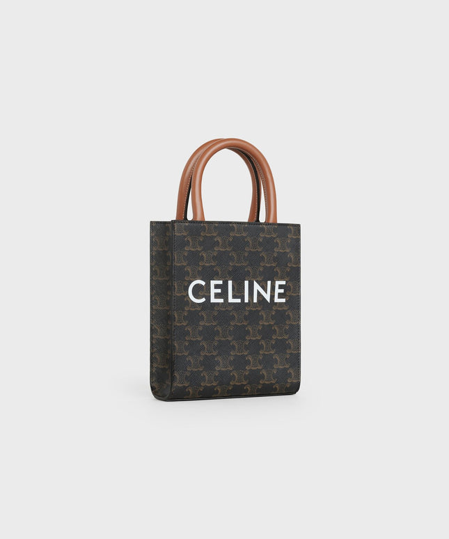 Mini Vertical Cabas IN Triomphe Canvas with Celine print