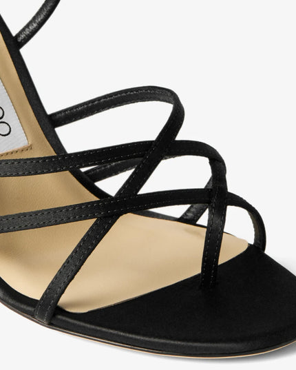 Satin Strappy Heeled Sandals