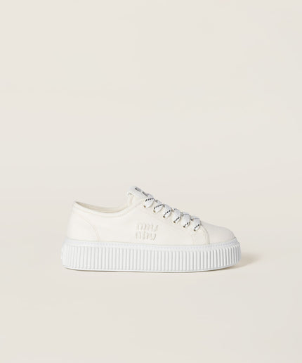 MIU MIU Denim sneakers with logo
