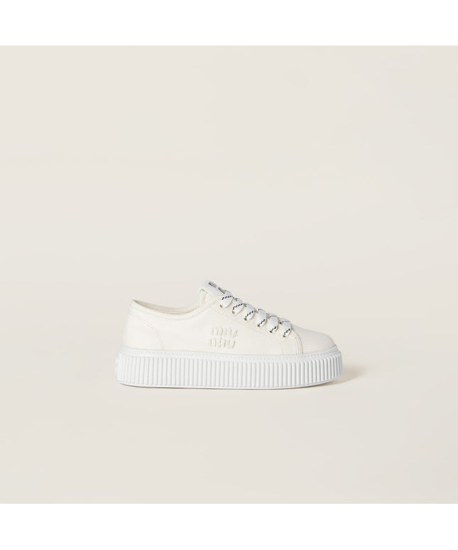 MIU MIU Denim sneakers with logo
