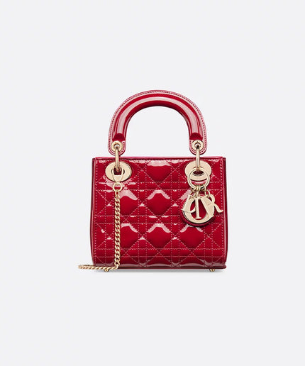 Mini Lady Dior Bag
Cherry Red Patent Cannage Calfskin