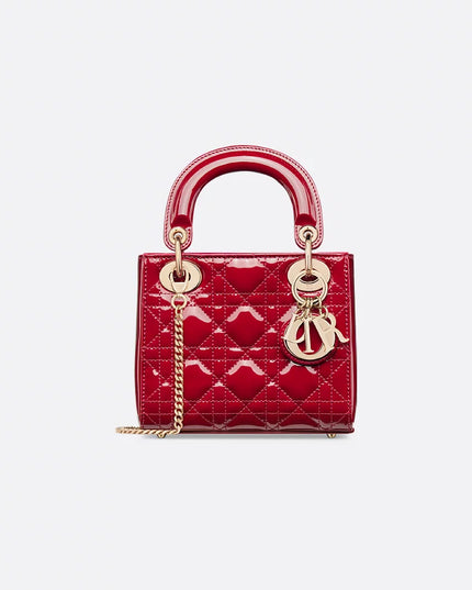 Mini Lady Dior Bag
Cherry Red Patent Cannage Calfskin