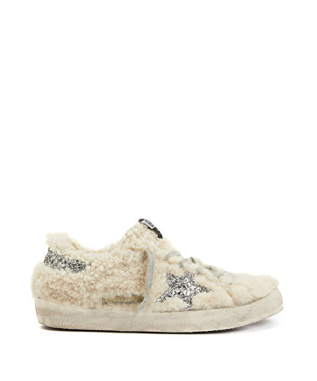GOLDEN GOOSE
Shearling-panel sneakers