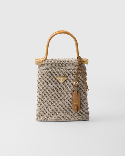 Cotton crochet mini-handbag