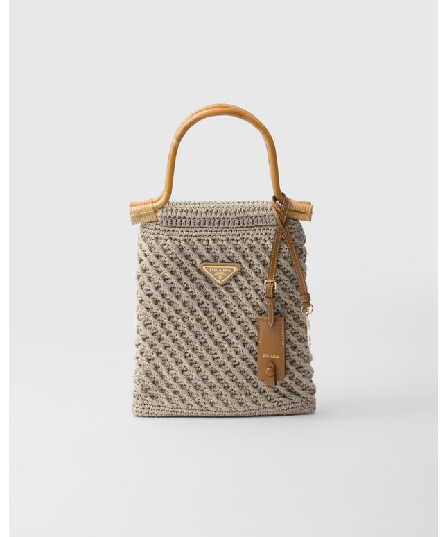 Cotton crochet mini-handbag