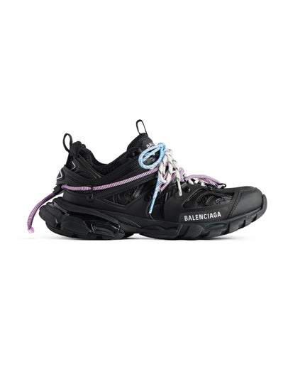 WOMEN'S TRACK TRAIL LACES SNEAKER IN BLACK/PINK/BLUE/BEIGE