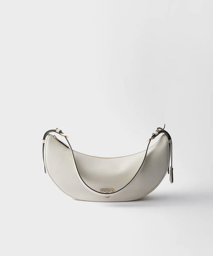 Prada Demi-lune large leather shoulder bag