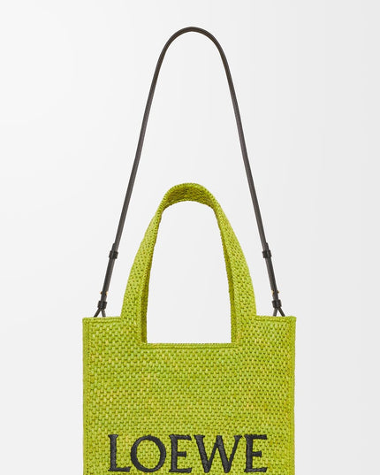 LOEWE Font tote in raffia Medium