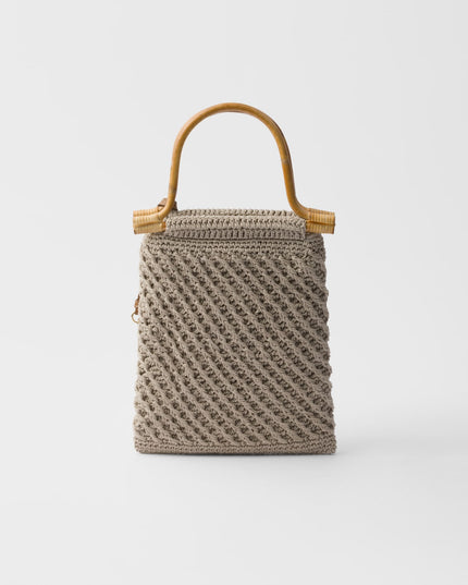 Cotton crochet mini-handbag