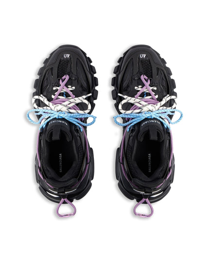 WOMEN'S TRACK TRAIL LACES SNEAKER IN BLACK/PINK/BLUE/BEIGE
