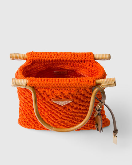 Cotton crochet mini-handbag