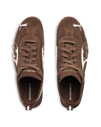 SPEEDCAT SUEDE BALENCIAGA IN BROWN/WHITE/BLACK