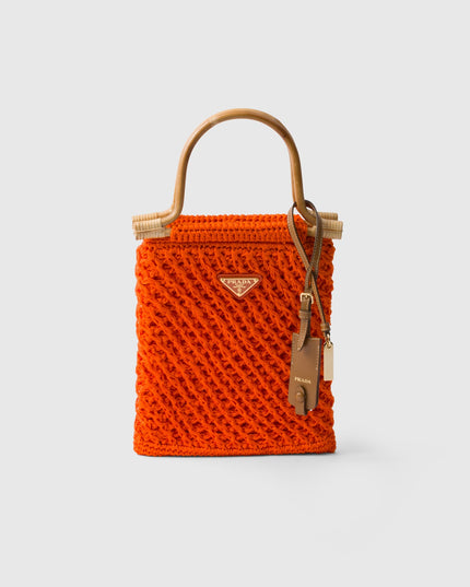 Cotton crochet mini-handbag