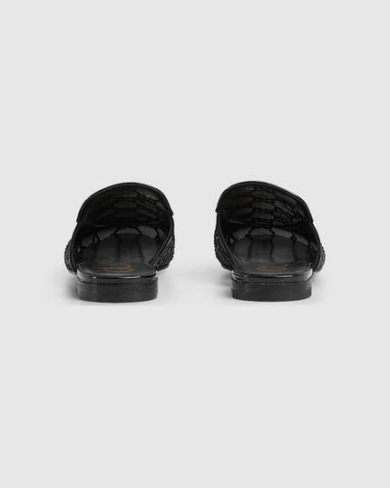 GUCCI WOMEN'S GG CRYSTAL PRINCETOWN SLIPPER