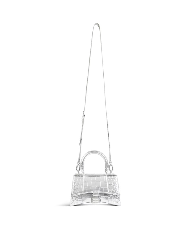 WOMEN'S HOURGLASS HANDBAG XS IN SILVER