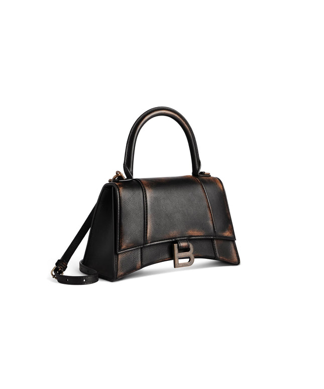 WOMEN'S HOURGLASS HANDBAG SMALL IN BROWN