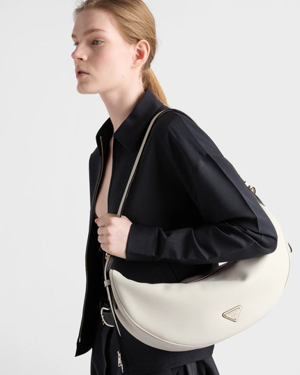 Prada Demi-lune large leather shoulder bag