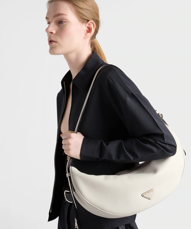 Prada Demi-lune large leather shoulder bag