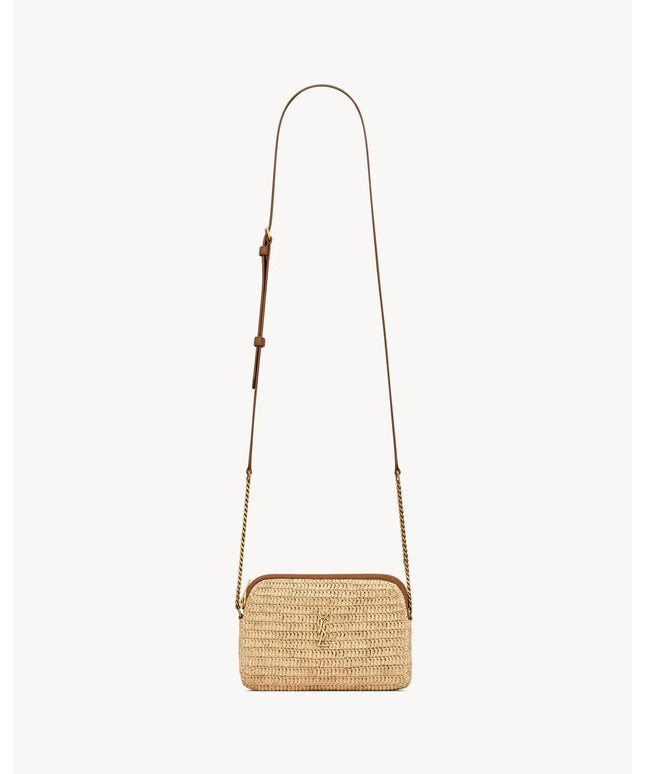 GABY ZIPPED POUCH IN RAFFIA
NATUREL AND BRICK