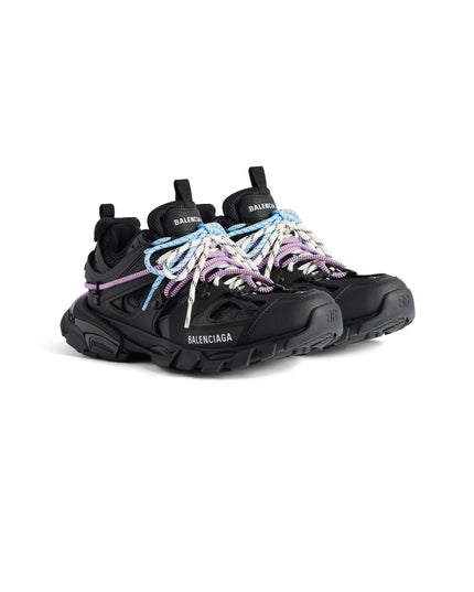 WOMEN'S TRACK TRAIL LACES SNEAKER IN BLACK/PINK/BLUE/BEIGE
