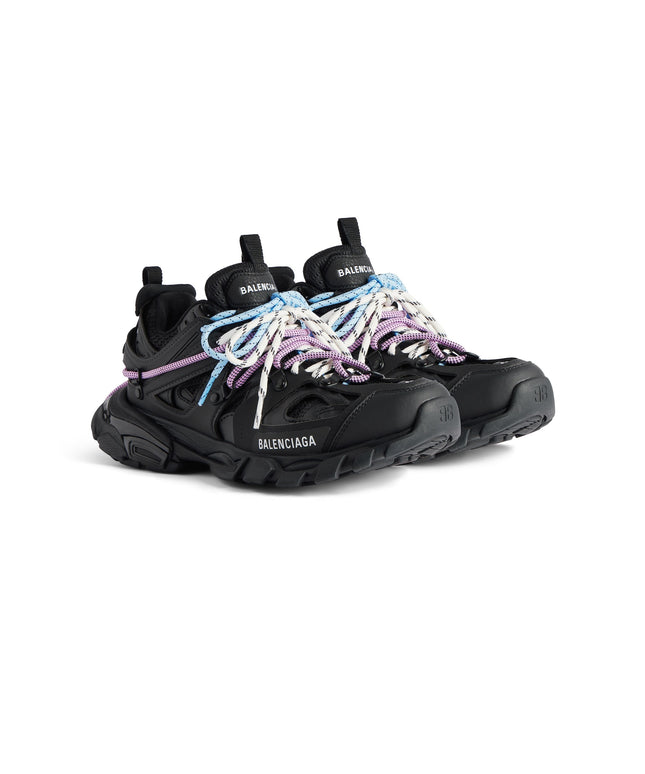 WOMEN'S TRACK TRAIL LACES SNEAKER IN BLACK/PINK/BLUE/BEIGE