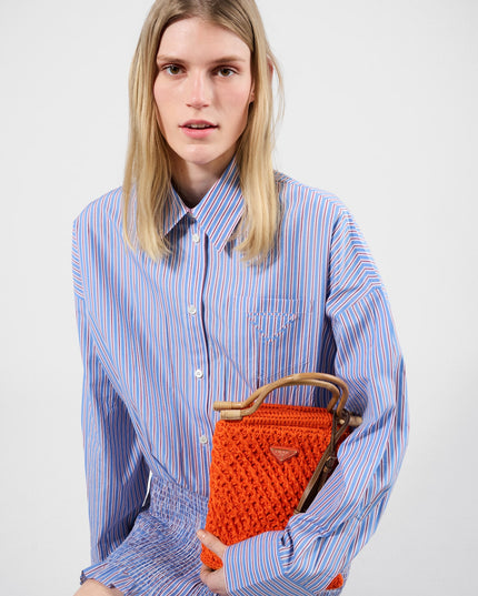 Cotton crochet mini-handbag