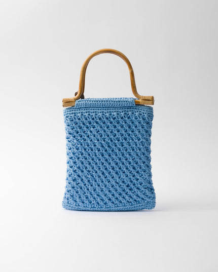 Cotton crochet mini-handbag