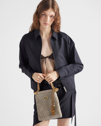 Cotton crochet mini-handbag
