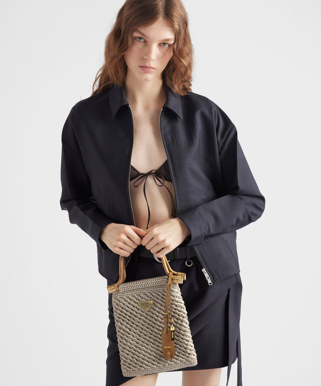 Cotton crochet mini-handbag