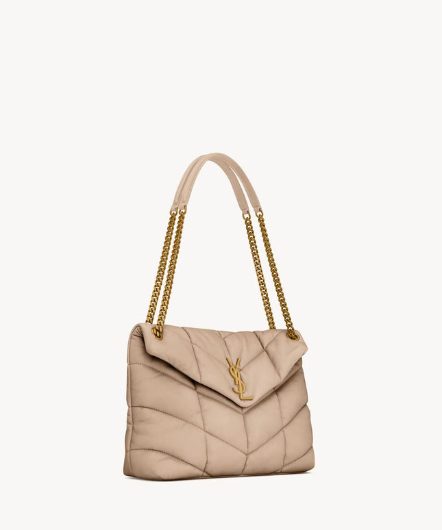 PUFFER MEDIUM IN NAPPA LEATHER
DARK BEIGE
