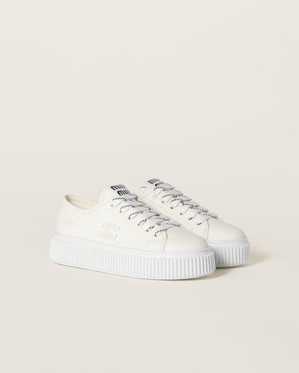 MIU MIU Denim sneakers with logo