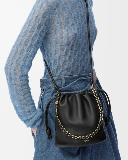 LOEWE Flamenco purse bucket in mellow nappa lambskin