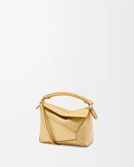 LOEWE Mini Puzzle Edge bag in laminated lambskin