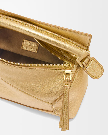 LOEWE Mini Puzzle Edge bag in laminated lambskin