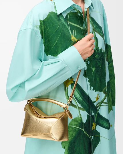 LOEWE Mini Puzzle Edge bag in laminated lambskin