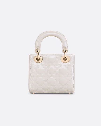 Mini Lady Dior Bag
Latte Patent Cannage Calfskin