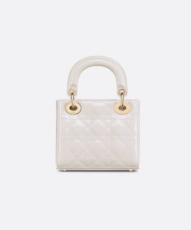 Mini Lady Dior Bag
Latte Patent Cannage Calfskin