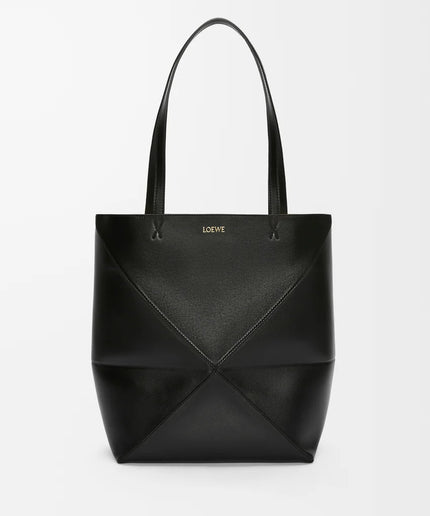 LOEWE Medium Puzzle Fold tote in shiny calfskin
